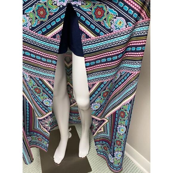 New York & Co Sleeveless Maxi Romper Dress Womens Small Multicolor Summer AZ0324 - Picture 9 of 10